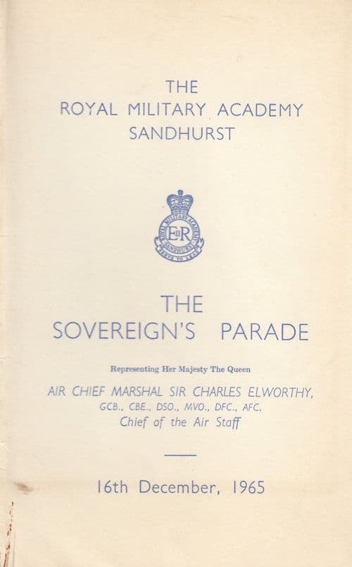 Sandhurst Royal Military Academy 1965 Sovereigns Parade
