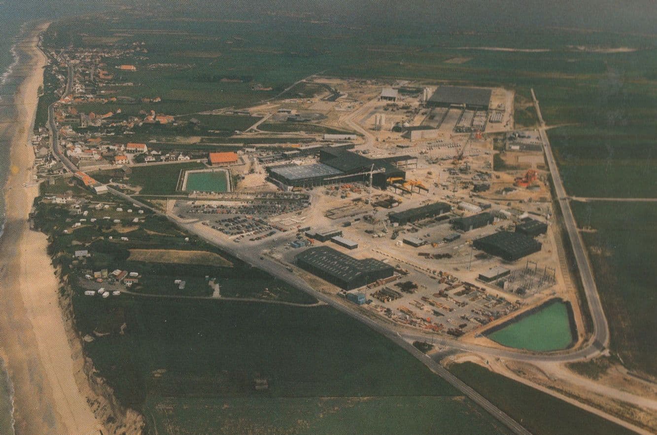 Sangatte Site Birds Eye Euro Channel Tunnel Construction Postcard