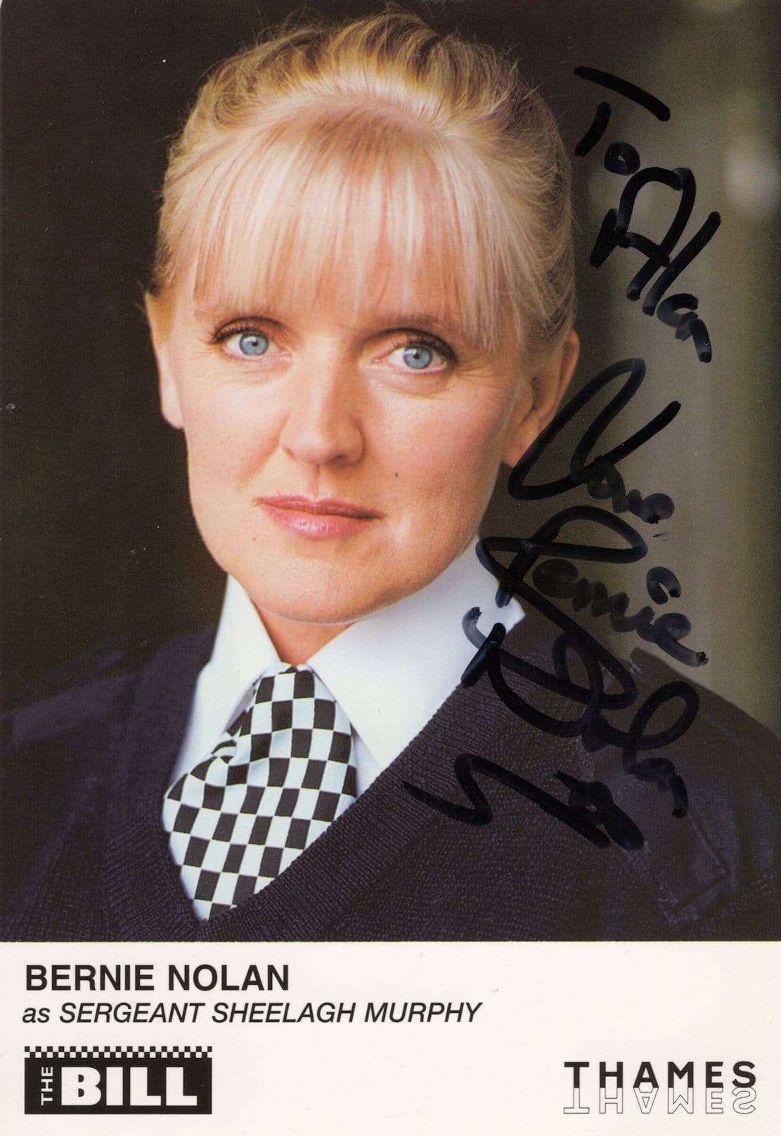 Sarah Manners as PS Kirsty Knight The Bill Hand Signed Cast Card Photo