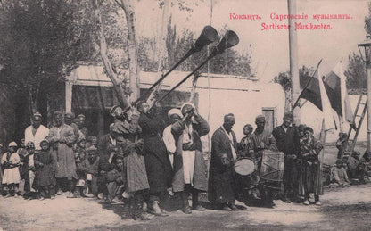 Sartish Musicians Poland Kokand Uzbekistan Sartische Russian Old Postcard