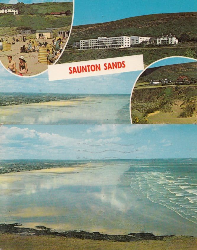 Saunton Sands 2x 1970s Postcard s