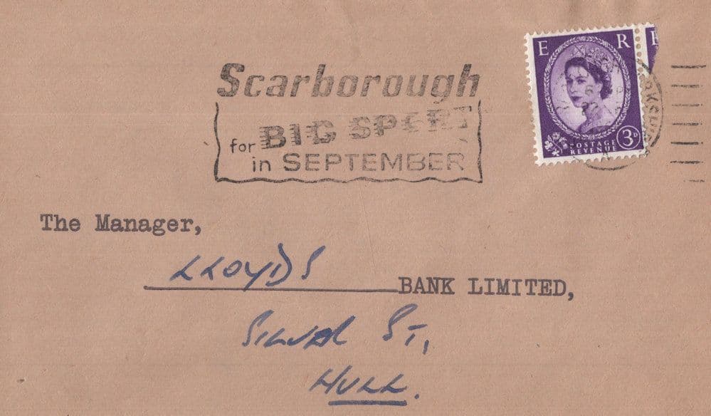 Scarborough Big Sport 1965 Slogan Lloyds Bank Envelope