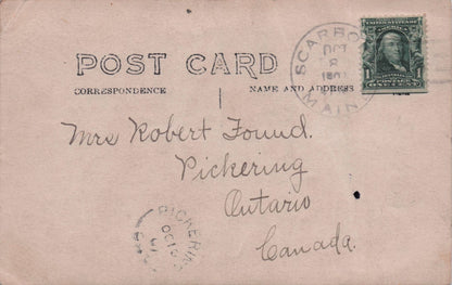 Scarborough Maine USA 1907 Hunters Animal Hunting Antique Postcard