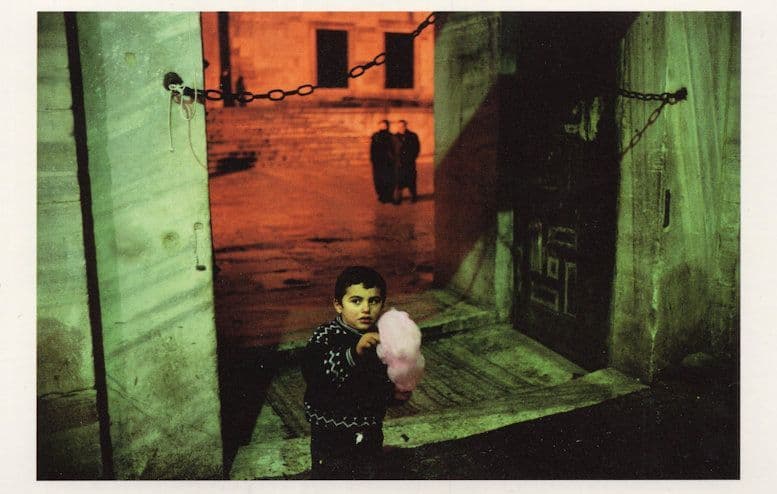 Scared Child in Istanbul Turkey Pink Teddy Bear Award Photo Postcard
