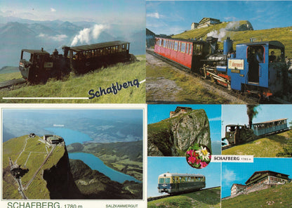 Schafberg Germany 4x Trains Railway Aerial Special Franked Postcard s