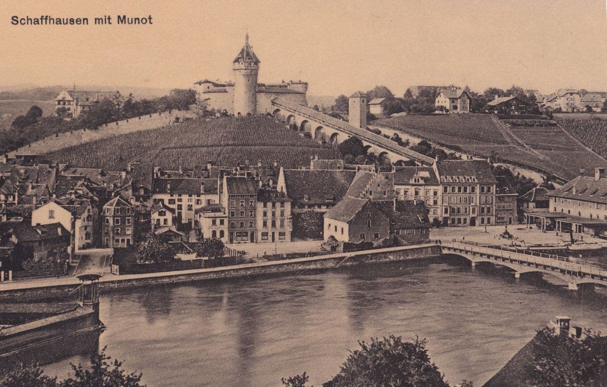 Schaffhausen Mit Munot Antique Mint German Postcard