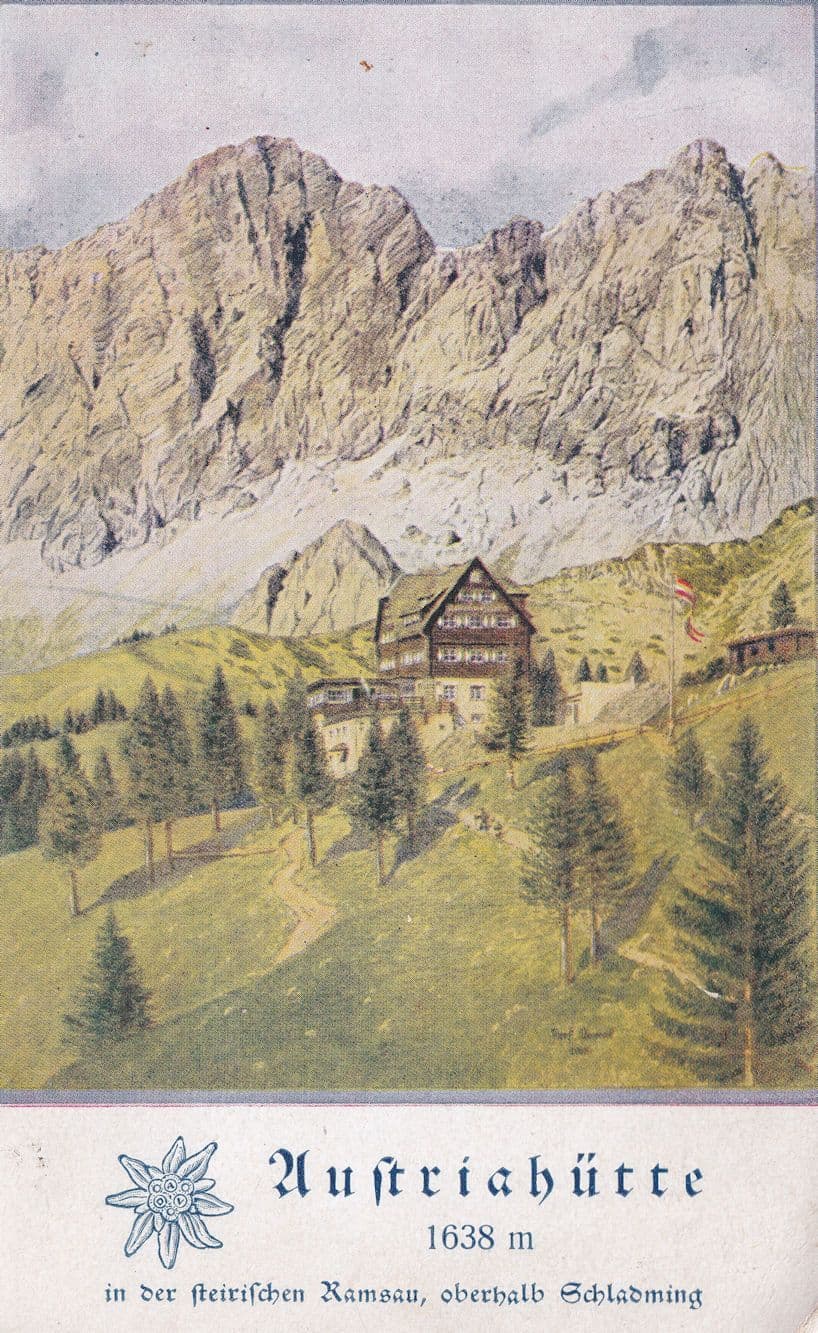 Schaldming Hotel Austria Old Gasthaus Advertising Postcard