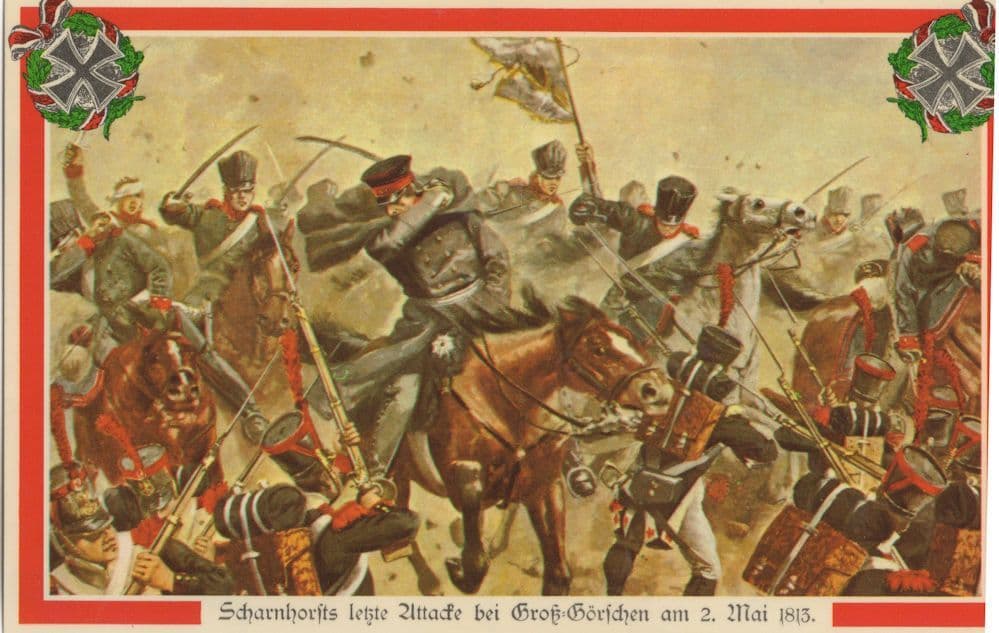 Scharnhorst Last Charge at Gross-Gorschen 1813 Military Postcard
