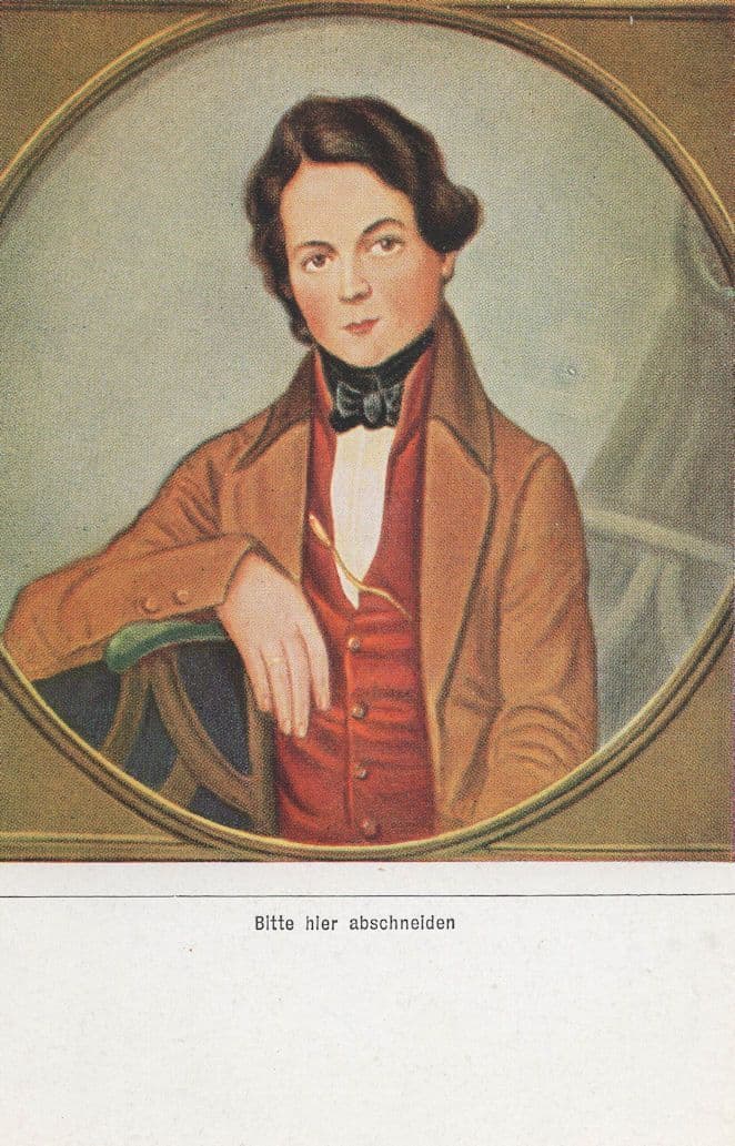 Schumann German Classical Music Composer Antique Cigarette Card