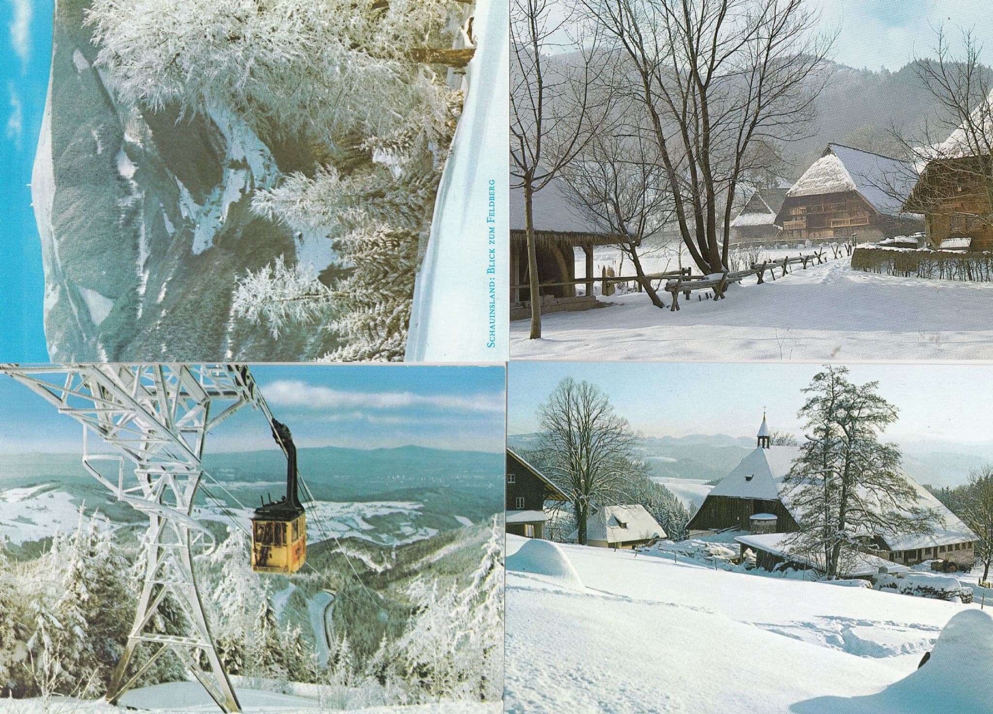 Schwarzwald In Winter Schauinsland 4x German Snow Postcard s