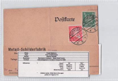 Schwelm Arnsberg Metal Shield Factory German Old Postcard