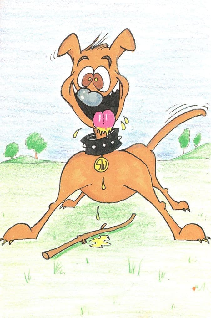 Scooby Doo Urine Urination Dog Comic Advertising Postcard