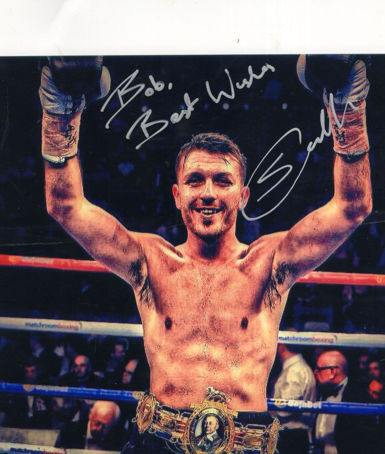 Scott Cardle British Lightweight Boxing Champion Large Hand Signed Photo Please Read