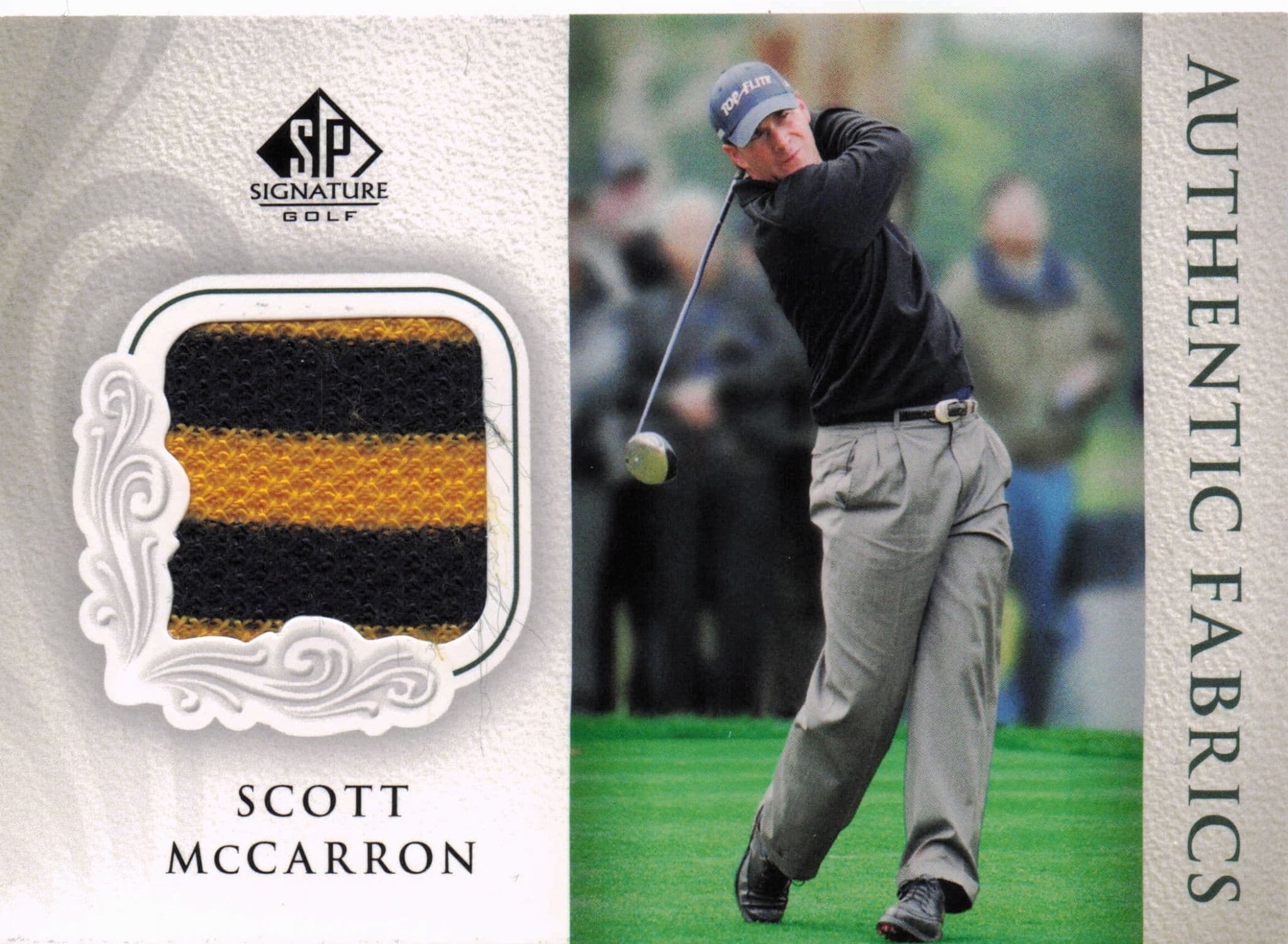 Scott McCarron Authentic Fabrics 2004 Upper Deck Real Golf Shirt Card
