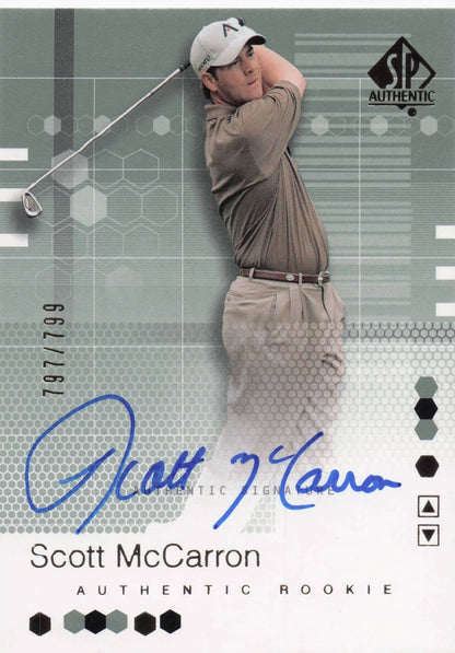 Scott McCarron Authentic Rookie 2002 Golf SP Hand Signed Autograph Card