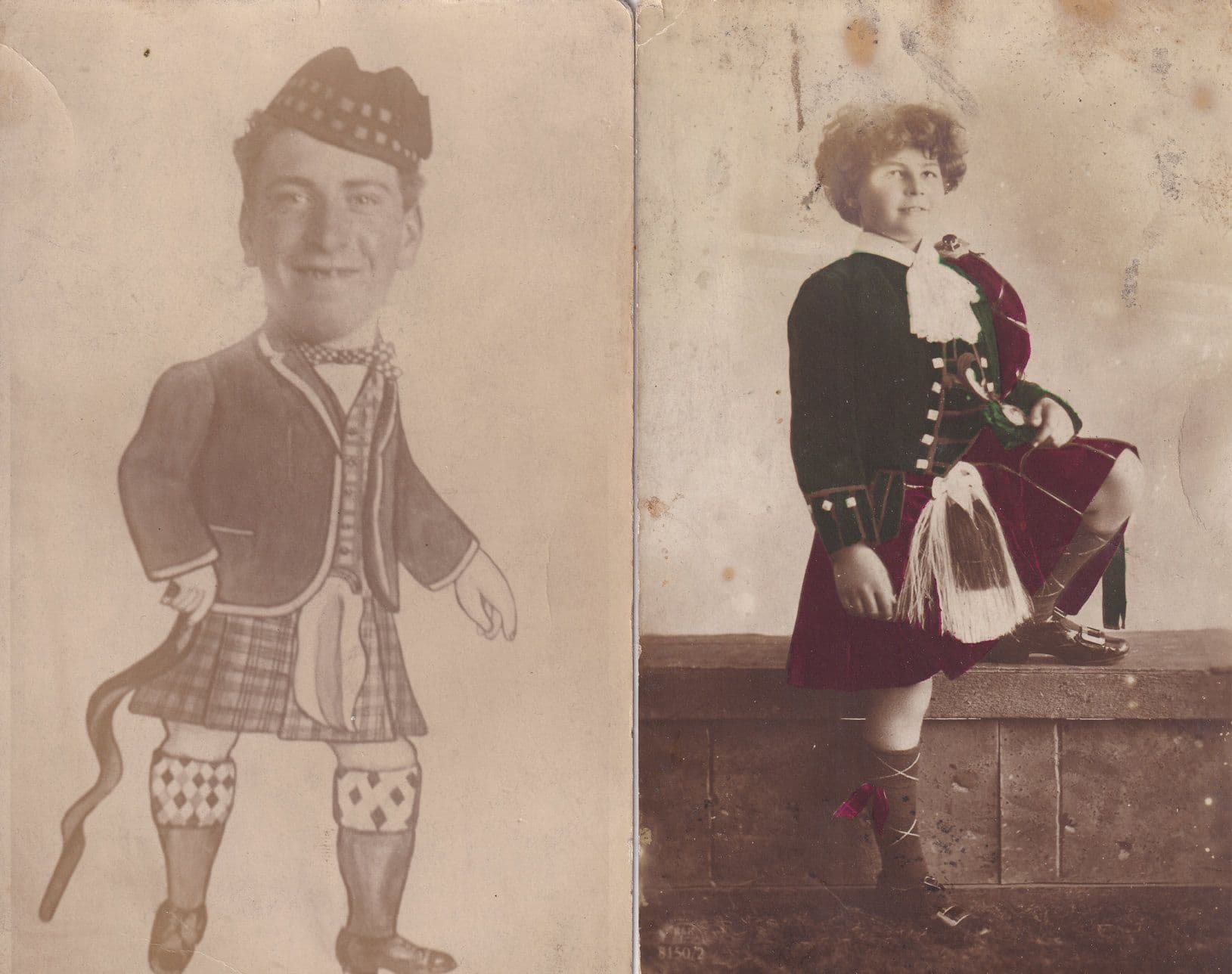 Scottish Man Missing Front Tooth Seaside Photo Booth Comic Postcard