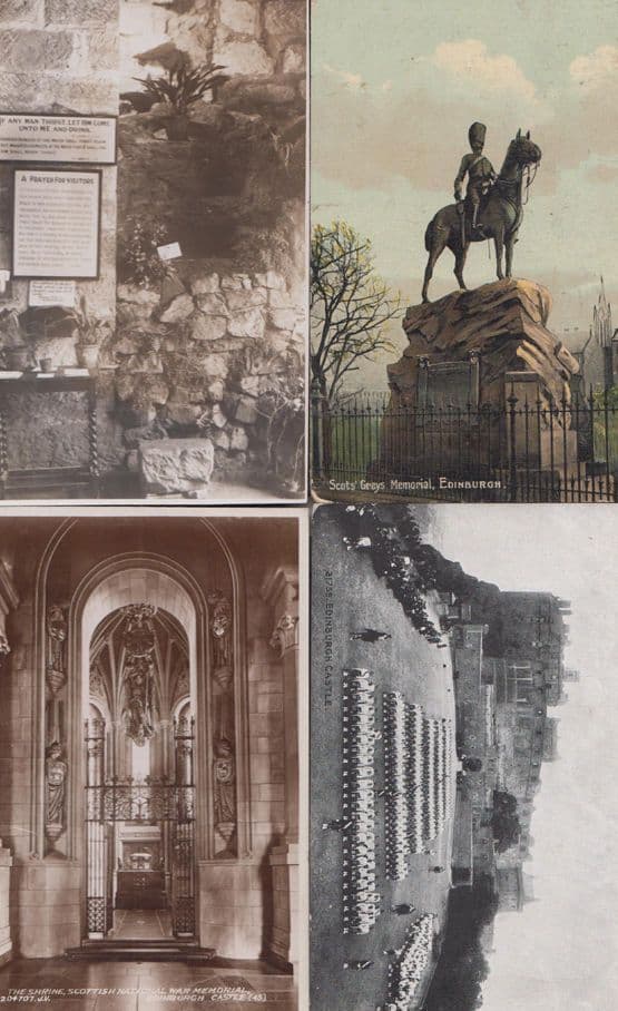 Scottish War Memorial Military Army Training Edinburgh 4x Old Postcard s