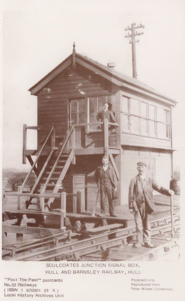 Sculcoates Junction Signal Box Hull & Barnsley Railway Postcard