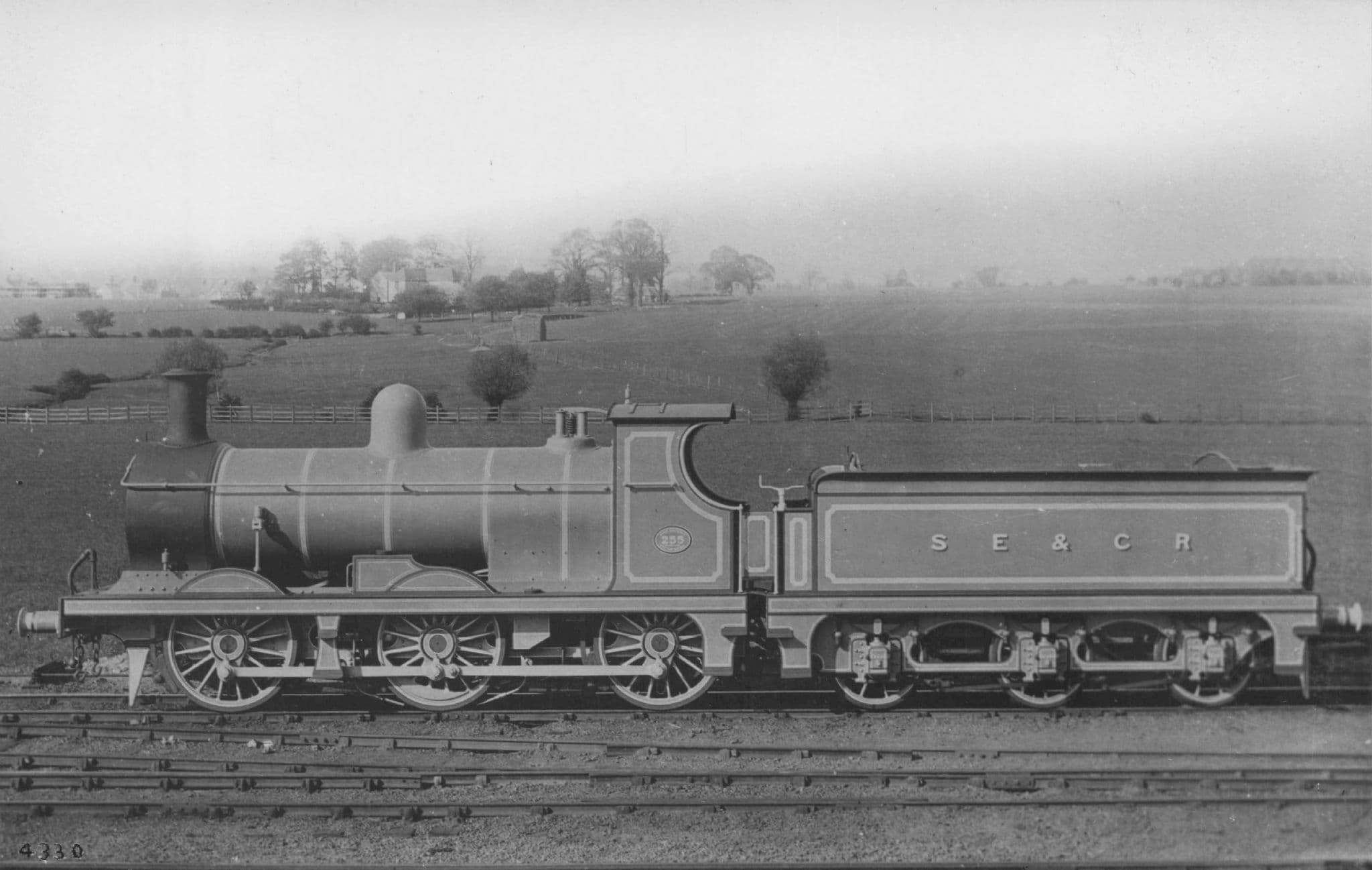 SE&CR Train No 255 Railway Old Real Photo Postcard