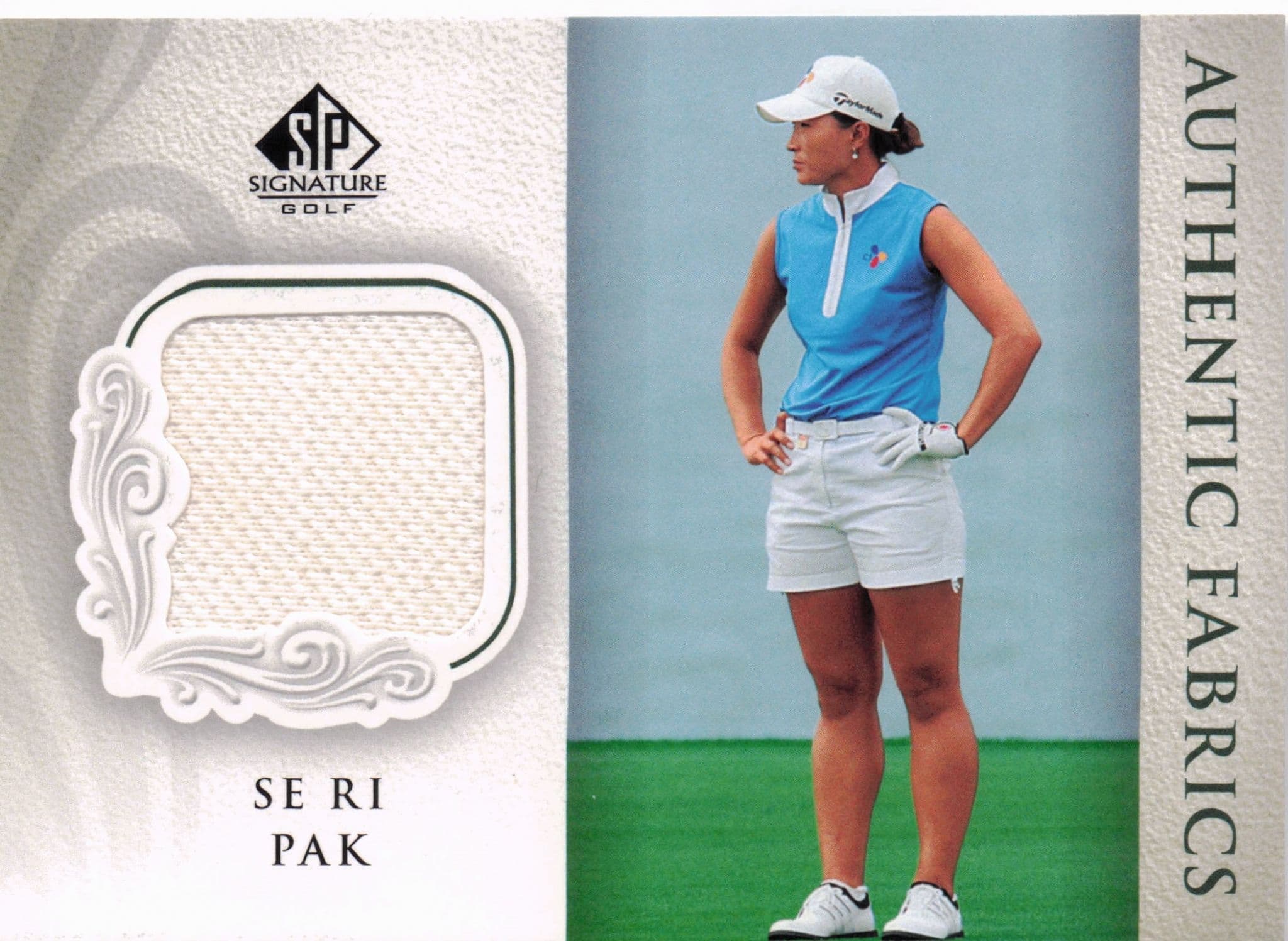Se Ri Pak Authentic Fabrics 2004 Upper Deck Real Golf Shirt Card