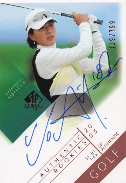 Se Ri Pak Authentic Rookies 2003 Golf SP Hand Signed Autograph Card