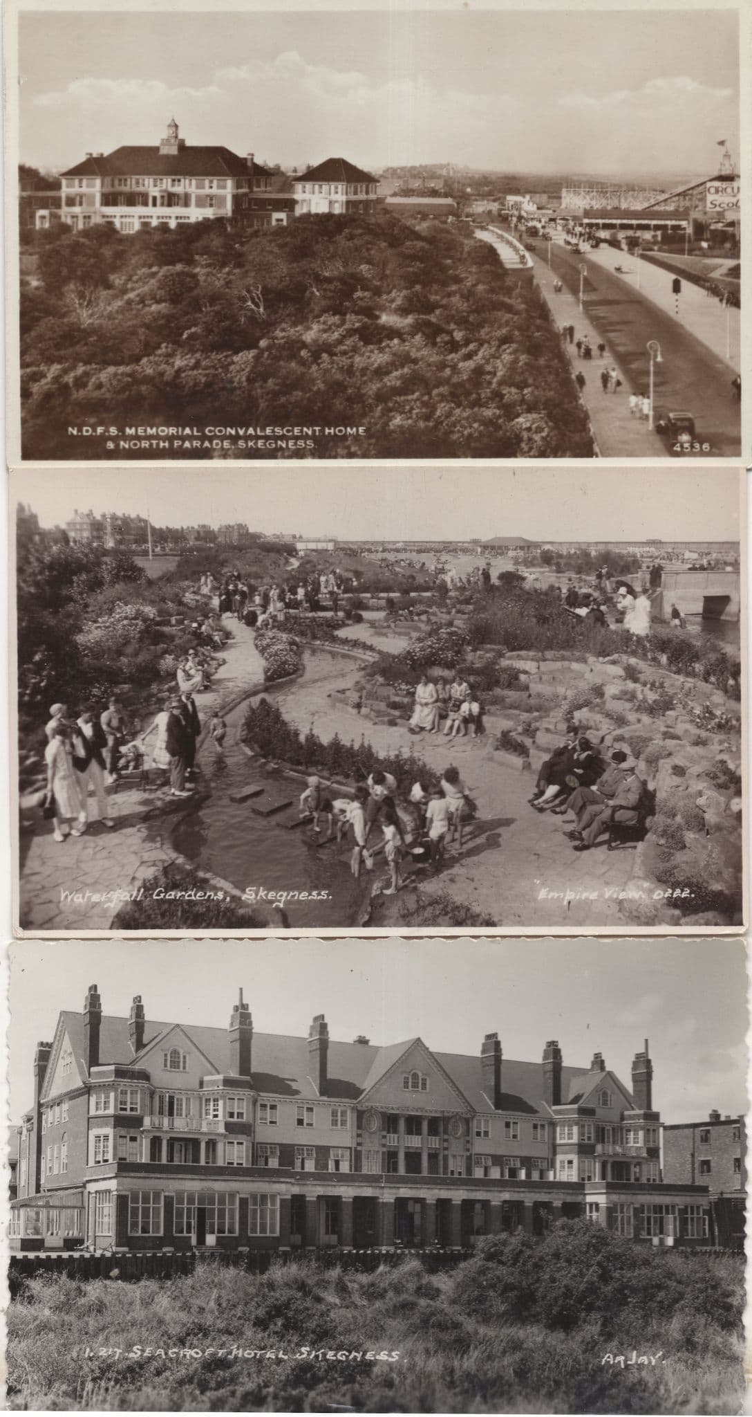 Seacroft Hotel Convalescent Home 3x Old EX Skegness RPC Postcard s