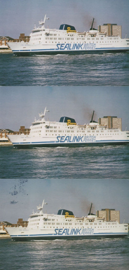 Sealink Ferry Earl Granville William incl Posted On Board 3x Postcard s