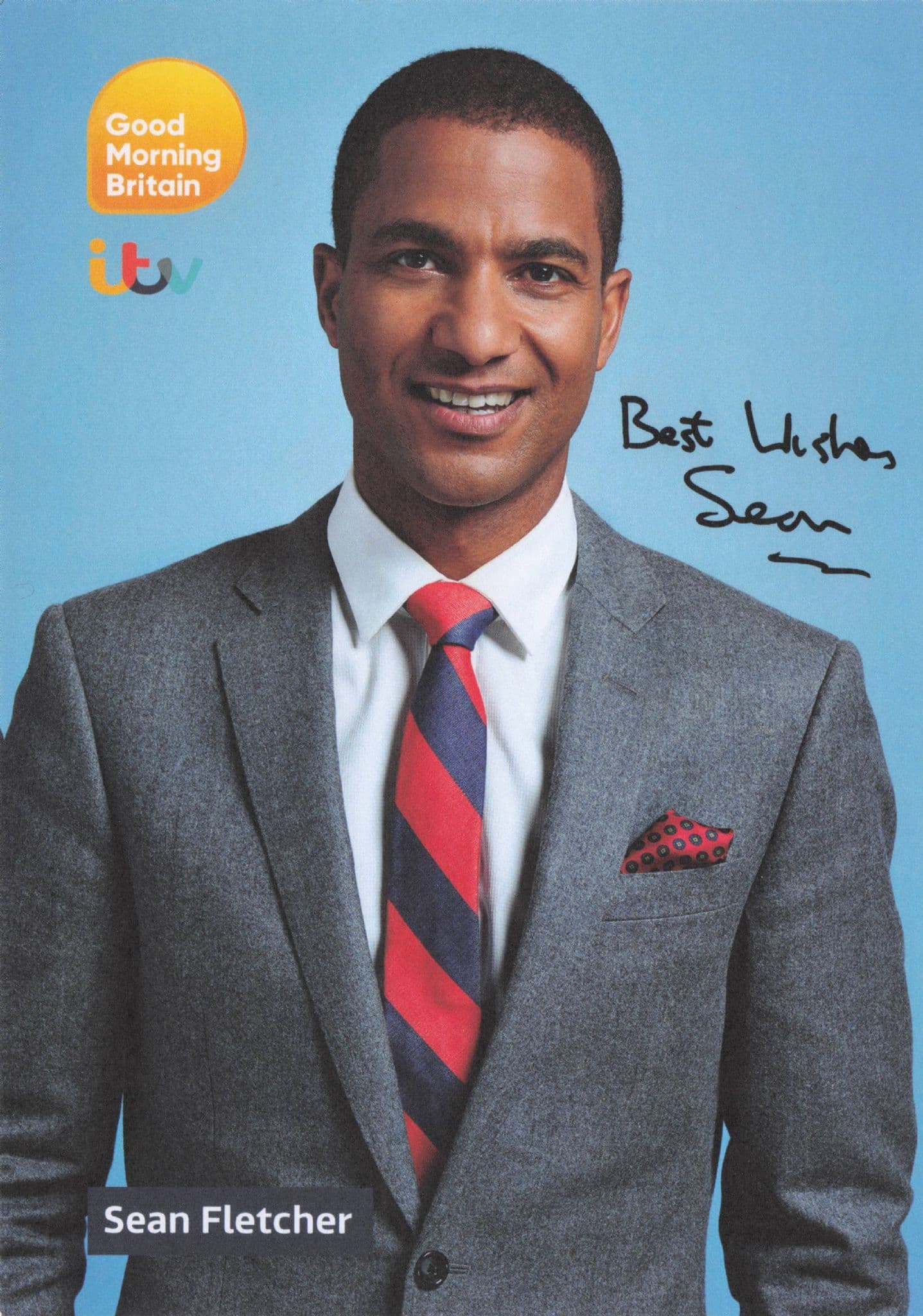 Sean Fletcher Good Morning Britain Large 8x6 Hand Signed Photo