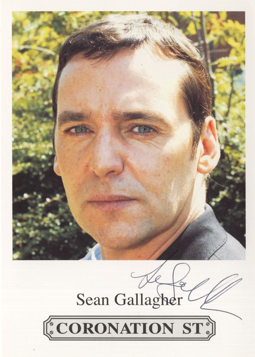 Sean Gallagher Coronation Street Hand Signed Cast Card Photo