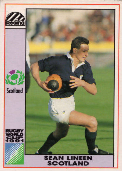 Sean Lineen Scotland Hand Signed Rugby 1991 World Cup Card Photo