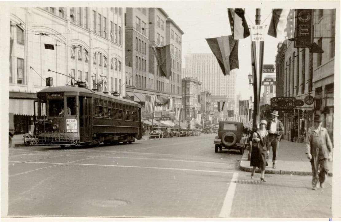 Seattle USA Amazing Old Antique Tram Transport RPC Postcard