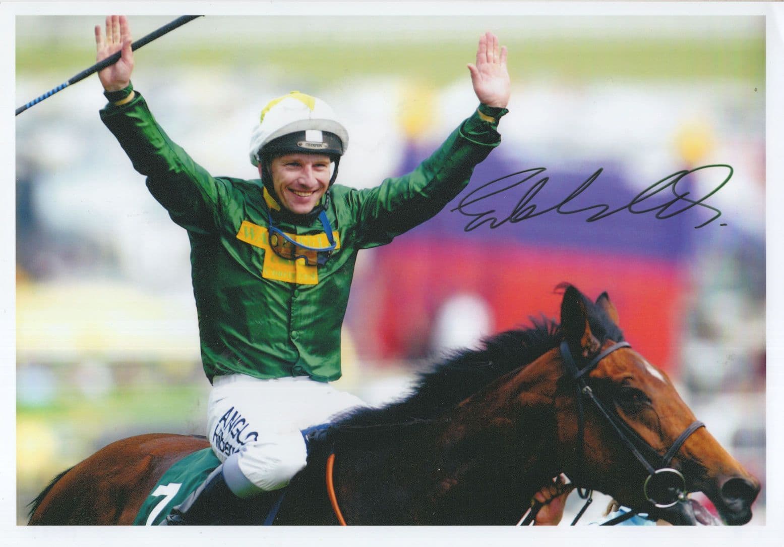 Seb Sanders Horse Race Jockey Ultimate 3x Hand Signed Autograph Bundle