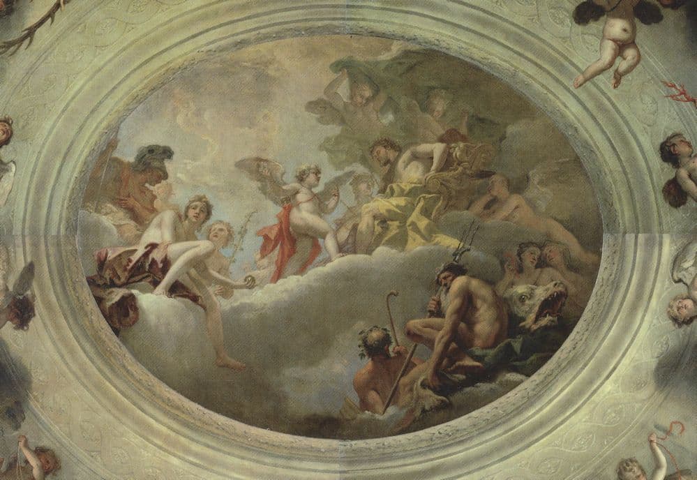 Sebastiano Ricci Cupld Before Jupiter 1713 Medieval Painting Postcard