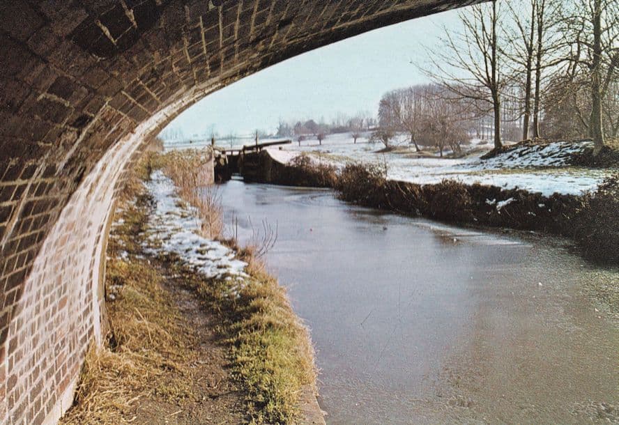 Seend Bridge Kennet & Avon Canal Winter Ice Postcard