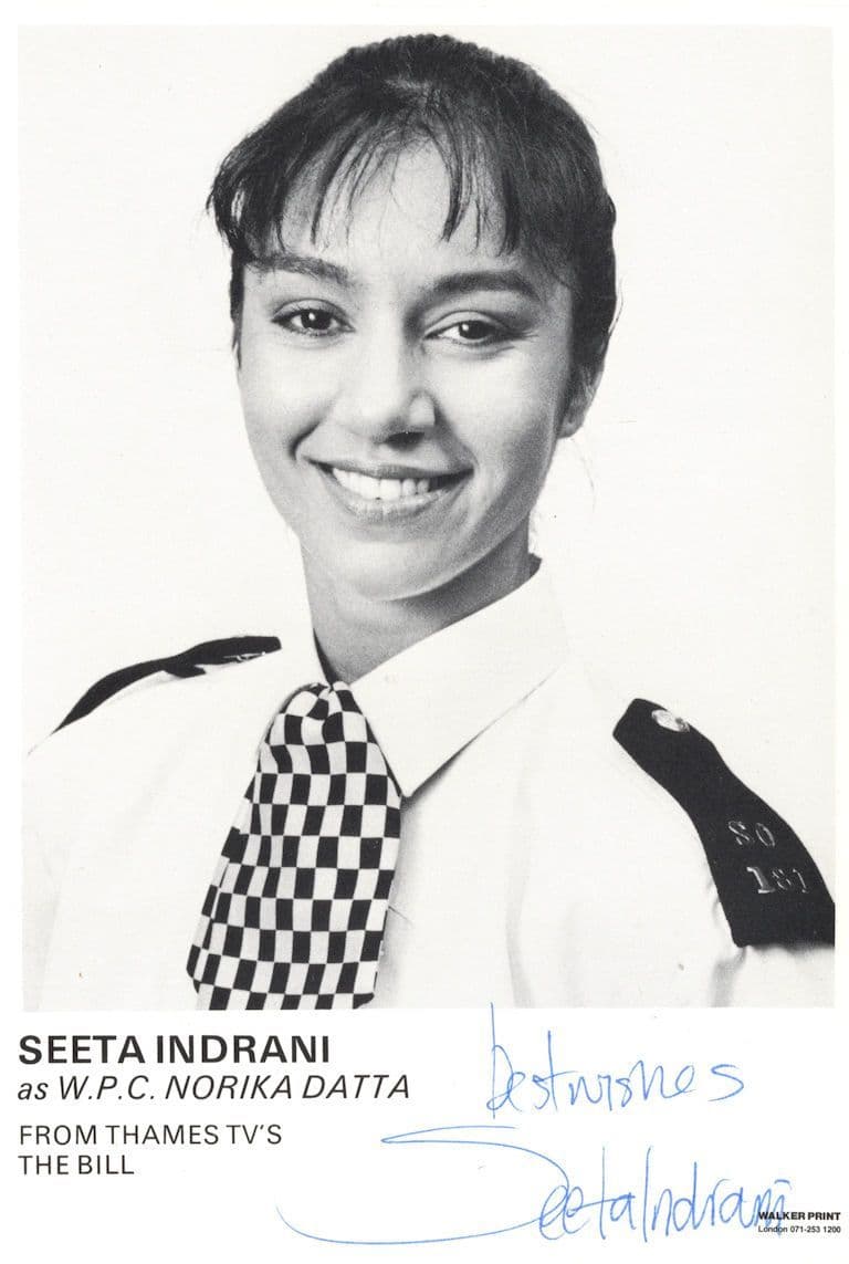 Seeta Indrani The Bill ITV Hand Signed Cast Card Photo