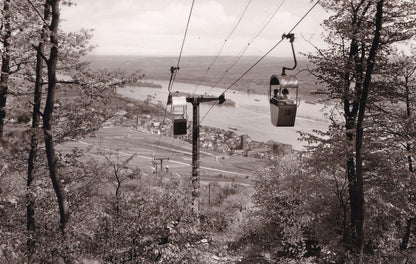 Seilbahn Rudesheim Am Rhein Niederwald RPC 1963 Exhibition Postcard