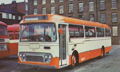 Selnec Cheshire 1963 Leyland Leopard Stockport 952 Bus Vintage Photo Postcard