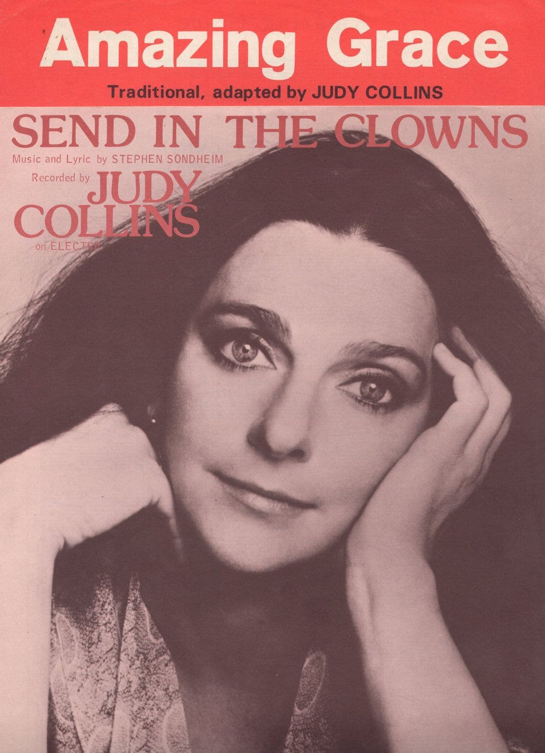 Send In The Clowns Amazing Grace Judy Collins 1970s  Sheet Music