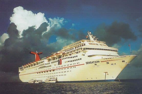 Sensation Carnival Cruise Lines Ship Grand Caymon Rare Essex Postcard