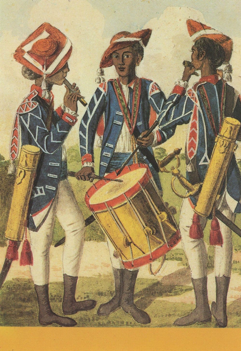 Sepoy Drummers & Fifers Military Painting Army Museum Postcard