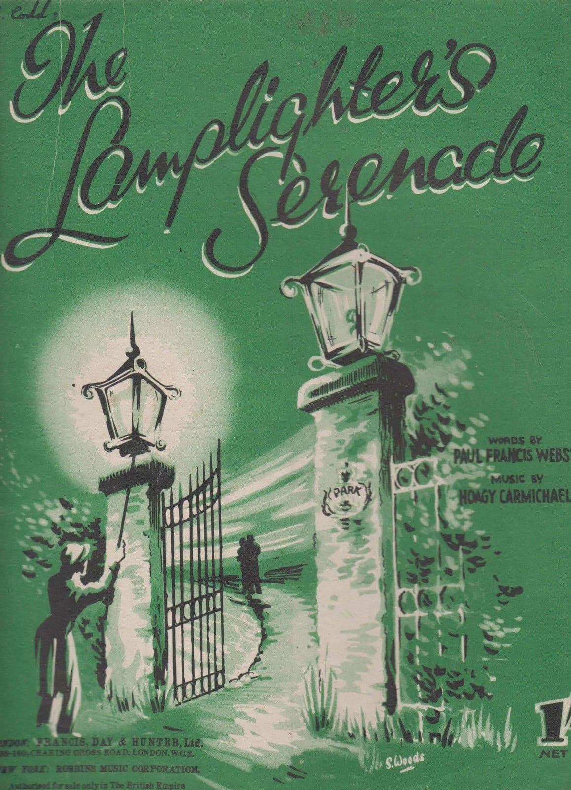 Serenade The Lamplighters 1940s Sheet Music