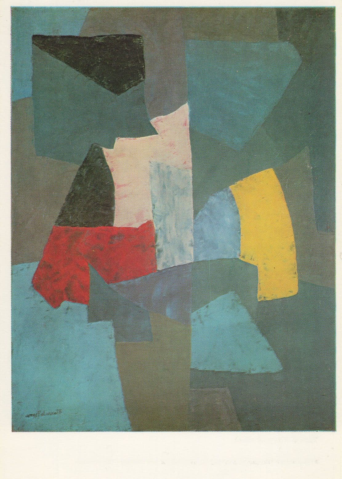 Serge Poliakoff Abstract Composition 1954 Tate Gallery Painting Postcard