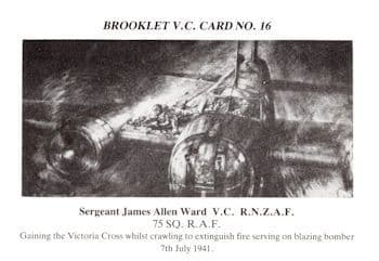 Sergeant James Ward RAF Aircraft Disaster Fire WW2 Victoria Cross Postcard