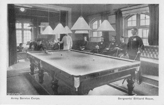 Sergeants Billiard Room  Army Service Corps Gale & Polden Military Postcard