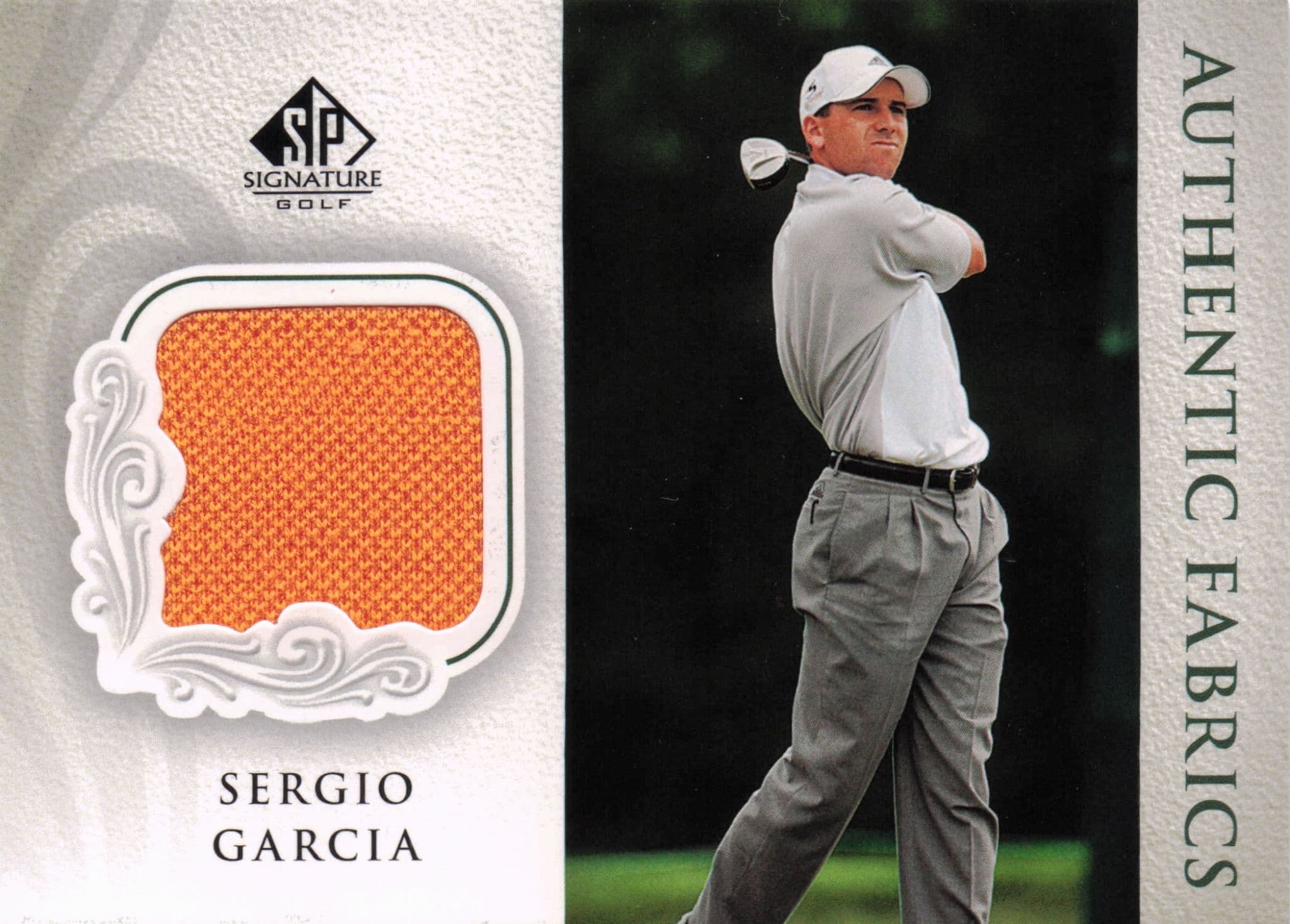 Sergio Garcia Authentic Fabrics 2004 Upper Deck Real Golf Shirt Card