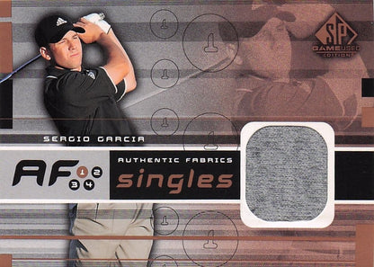 Sergio Garcia Authentic Fabrics Singles 2003 Golf Upper Deck Worn Shirt Card