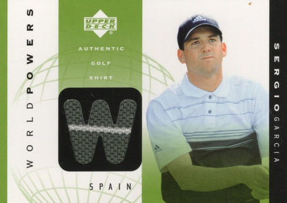 Sergio Garcia Authentic World Powers Golf Upper Deck Rare Shirt Card