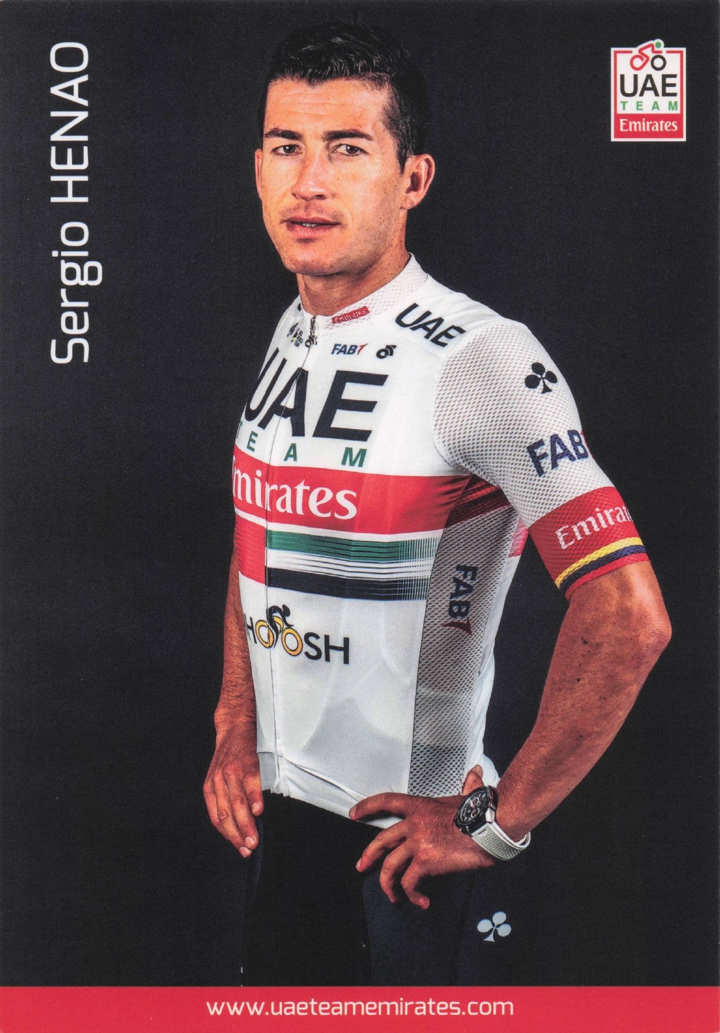 Sergio Henao Champion Cyclist Sports UEA EmiratesT eam Postcard