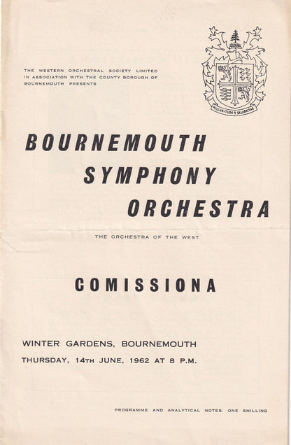 Sergiu Comissiona Bournemouth Symphony Orchestra Dorset Classical Theatre Programme