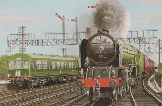 Settle Carlisle Railway Duchess Of Hamilton Union Of South Africa Train Postcard
